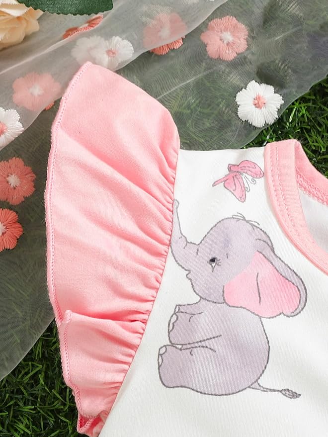 Newborn Baby Girl Clothes Infant Floral Print One-Piece Romper+Jumpsuit+Bodysuit+Hat+Headband