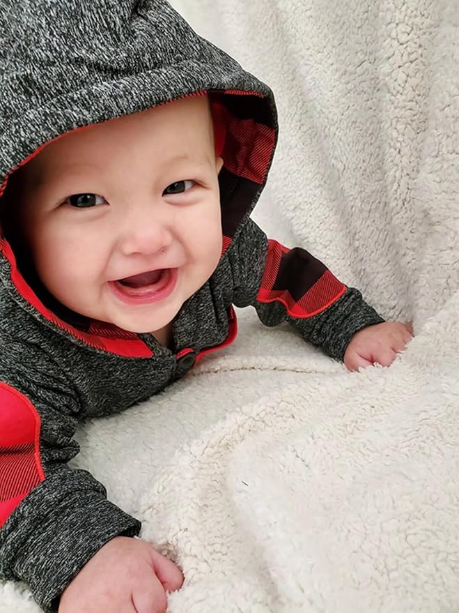 Baby Boy Clothes Infant Hoodie Tops Outfit Long Sleeve Sweatshirt Plaid Pants 2pcs Set 0-36 Months