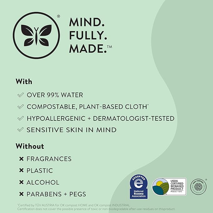 The Honest Company Clean Conscious Multi-Use Wipes Hypoallergenic Unscented for Sensitive Skin Over 99% Water Compostable Plant Based Baby Pattern Play 288 Count