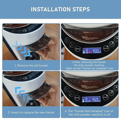Baby Formula Dispenser Replacement Funnel Compatible with Baby Brezza Formula Pro Advanced and Pro Advanced WiFi Models ONLY, Replacement Funnel & Cover, NOT Fit Formula Pro MINI Mixer Machine, 2-Set