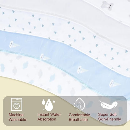 Baby Burp Cloths & Baby Bibs 2-in-1 Design Large Size 3 Layers Thicken Cotton Super Absorbent and Soft Baby Spit Up Burping Rags Baby Burp Cloth Set for Boys and Girls Solid 12 Pack