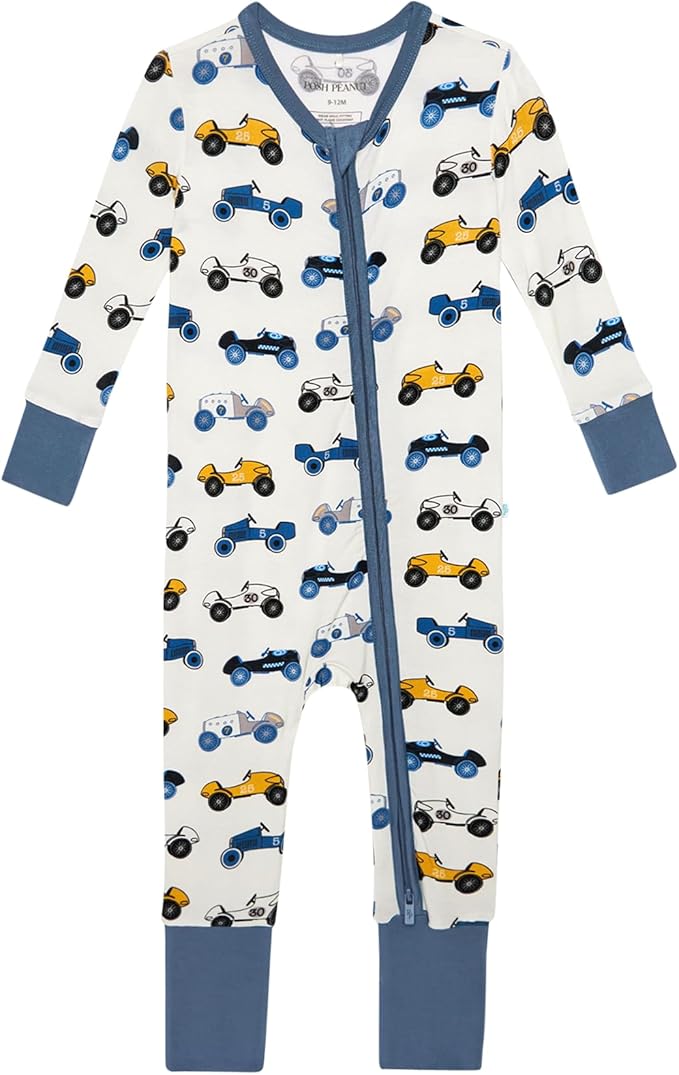 Posh Peanut Convertible Baby Sleepers - Girls Footless Baby Pajamas with 2 Way Zipper for Easy Diaper Changes