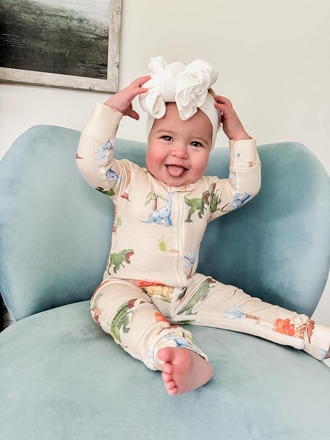 Owlivia Organic Cotton Baby Boy Girl Zip up Sleep 'N Play Pjs, Footless, Long Sleeve