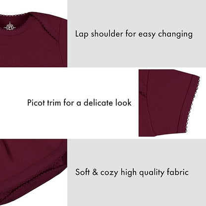 Creative Knitwear College Baby Picot Bodysuit Dress - Team Logo, Multiple Colors, for Baby Girls (0-24 Months)