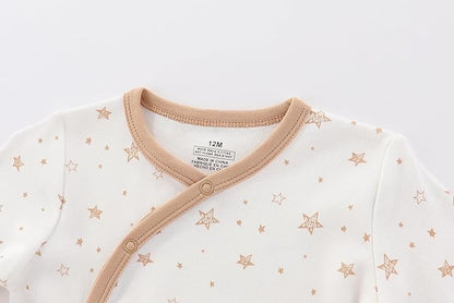 Kiddiezoom Baby Cotton Footed One-Piece Romper Multiple color combinations Jumpsuit Set For Newborn baby Pajamas