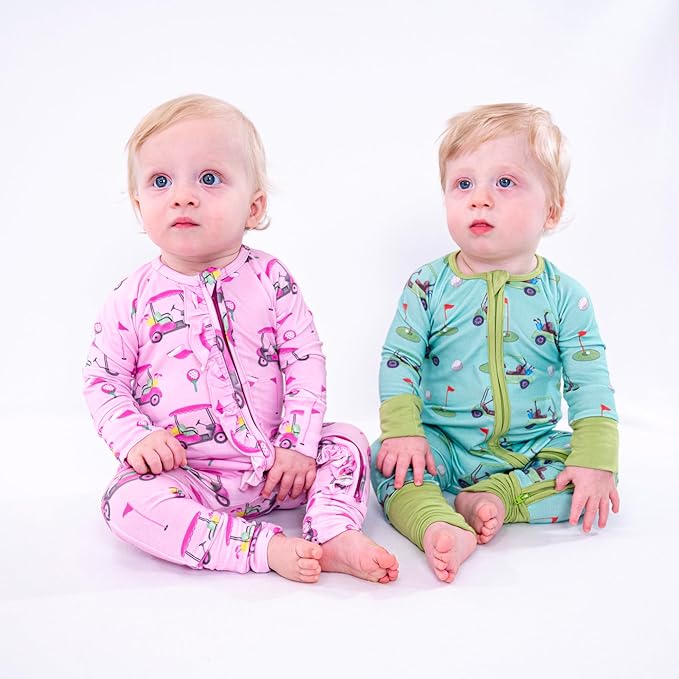 LollyBanks Baby Pajamas, 2-Way Zipper Infant Romper, 95% Viscose Made from Bamboo and 5% Spandex, Baby Sleepers