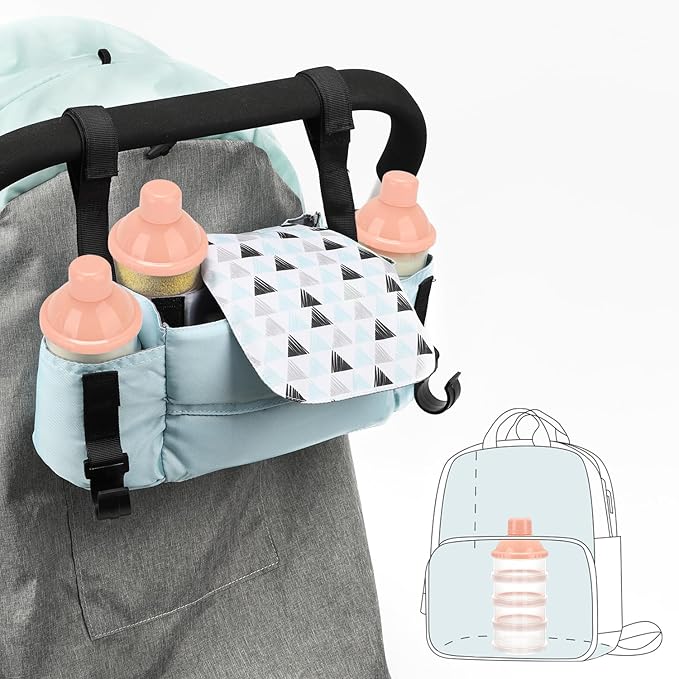 Accmor Formula Dispenser On The Go, 4 Compartments Stackable Formula Container for Travel, Baby Milk Powder Kids Snack Container, BPA Free ﻿