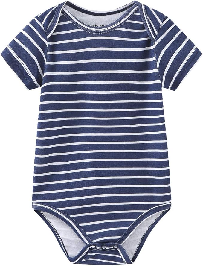 Kiddiezoom Newborn Baby Unisex Cotton One-Piece Bodysuits Baby Gift 5-Pack Baby Clothes