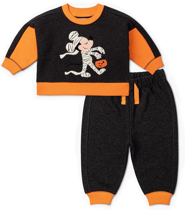 monica + andy Sporty Sweatsuit, 100% Organic Cotton Clothes for Boys & Girls, Outfit Sizes For Kids, Toddler & Infant