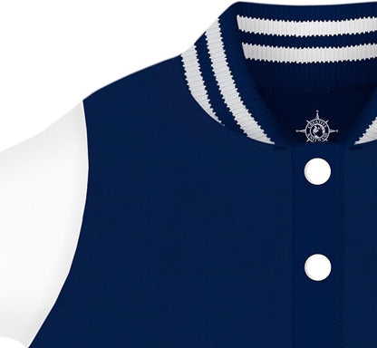 Creative Knitwear College Baby Varsity Jacket Lightweight - Team Logo, Multiple Colors, Unisex, (0 Months - 4T)