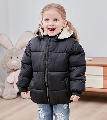 TUONROAD 1-6T Baby Girl Boy Winter Fleece Coats Toddler Warm Puffer Jackets Kids Down Alternative Outerwear