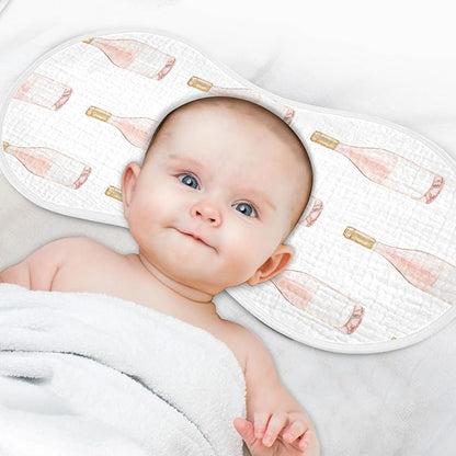 vvfelixl Watercolor Rose Wine Bottle Burp Cloths for Baby Boy Girls Baby Washcloths Burp Rags 1 Pack