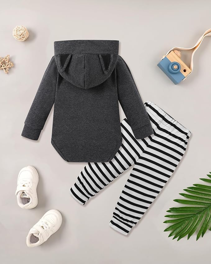 Baby Clothes Boy Newborn Outfits Animal Print Long Sleeve Romper and Pants 2PCS Fall Winter Infant Clothing Set