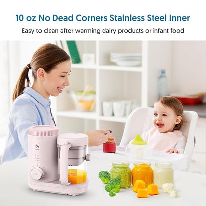 Baby Food Maker Bellababy Baby Food Processor, Puree Blender Steamer with Reversible Steam Basket, One Button Easy Operation & Large Opening for Easy Cleaning