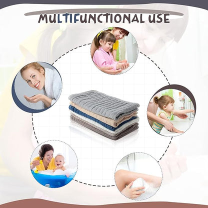 Irenare 6 Pack Muslin Burp Cloths Cotton Baby Burping Rags Large 20 x 10 Inch 6 Layers Spit up Rags Soft Absorbent Multicolor Wash Cloths Diapers for Newborn Baby Girl Boy(Simple Colors)