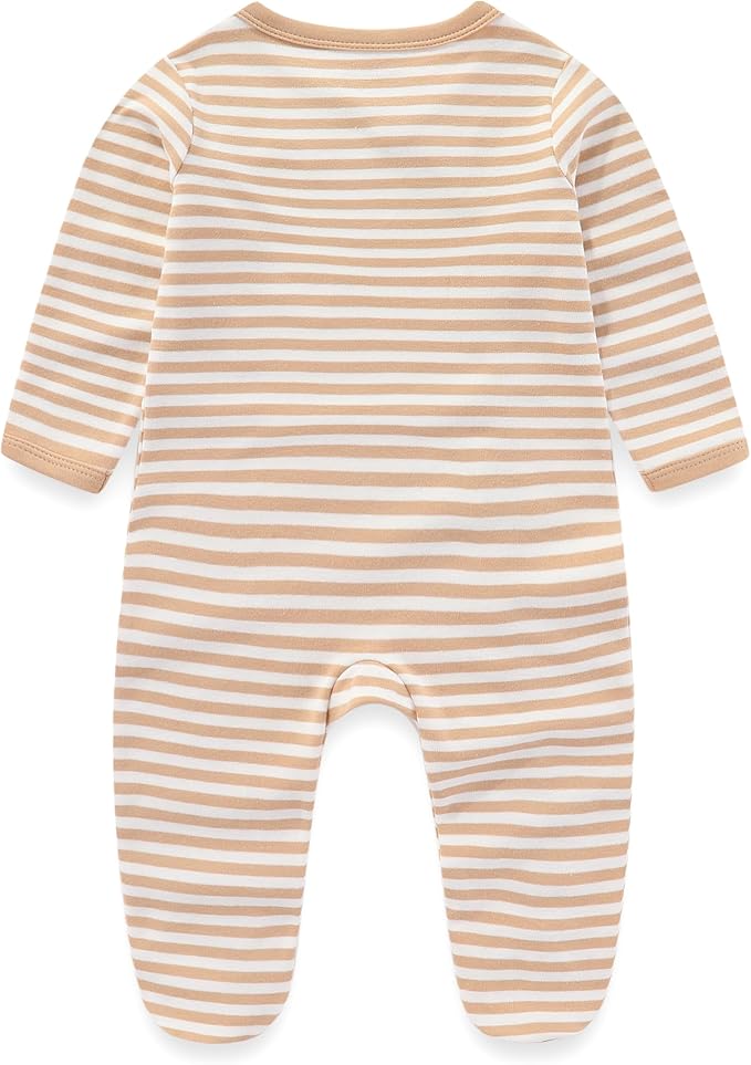 Kiddiezoom Baby Cotton Footed One-Piece Romper Multiple color combinations Jumpsuit Set For Newborn baby Pajamas