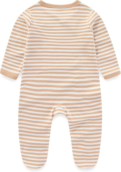 Kiddiezoom Baby Cotton Footed One-Piece Romper Multiple color combinations Jumpsuit Set For Newborn baby Pajamas