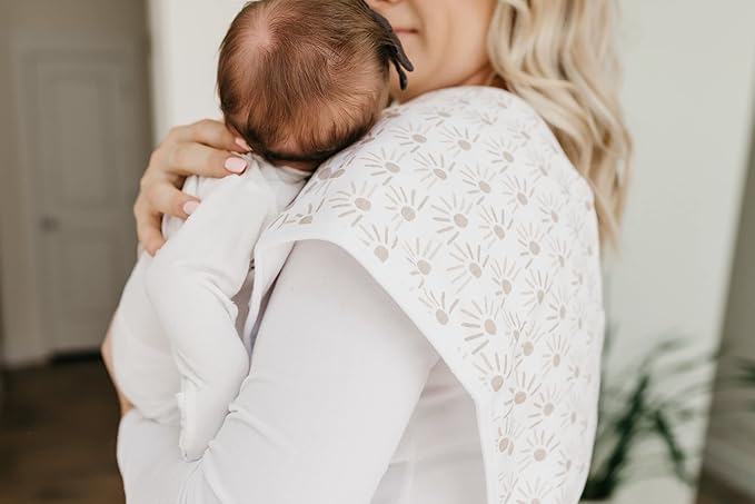 Copper Pearl Baby Burp Cloth Large 21''x10'' Size Premium Absorbent Triple Layer 3-Pack Gift Set Bliss