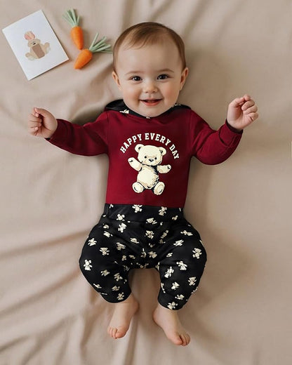 Baby Clothes Boy Newborn Outfits Animal Print Long Sleeve Romper and Pants 2PCS Fall Winter Infant Clothing Set