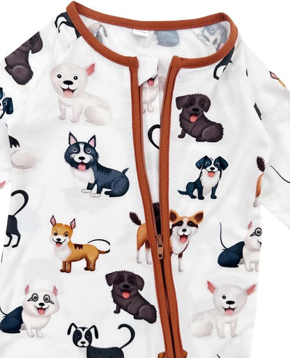 Bow Dream Bamboo Rayon Baby Boy Romper Footed Long Sleeve Footies Newborn Girl Clothes Footless with Zipper and Mitten Cuffs