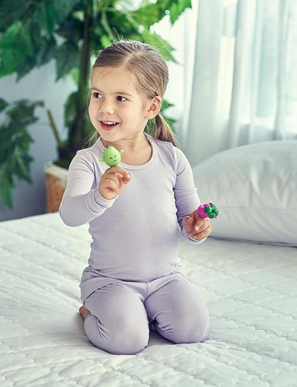 AVAUMA Baby Boys Girls Pajama Set Kids Toddler Snug fit Ribbed Sleepwear pjs for Daily Life Style