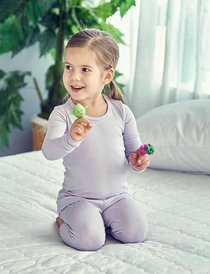 AVAUMA Baby Boys Girls Pajama Set Kids Toddler Snug fit Ribbed Sleepwear pjs for Daily Life Style