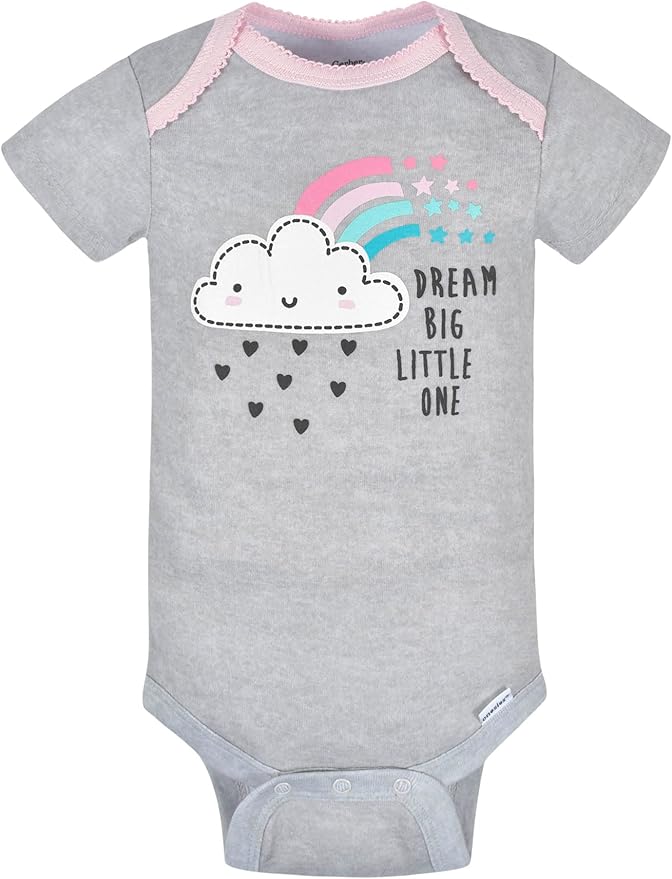 Gerber baby-girls 8-pack Short Sleeve Onesies Bodysuits