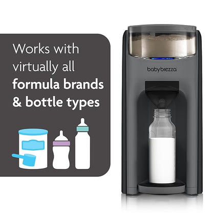 Baby Brezza Formula Pro Advanced Formula Dispenser Machine - Automatically Mix a Warm Formula Bottle Instantly - Easily Make Bottle with Automatic Powder Blending, Charcoal