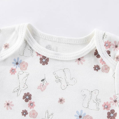 Baby Boy Girl Bodysuit 5 Pack Cotton Short Sleeve Romper Soft Baby Clothes Outfit 0-12 Month