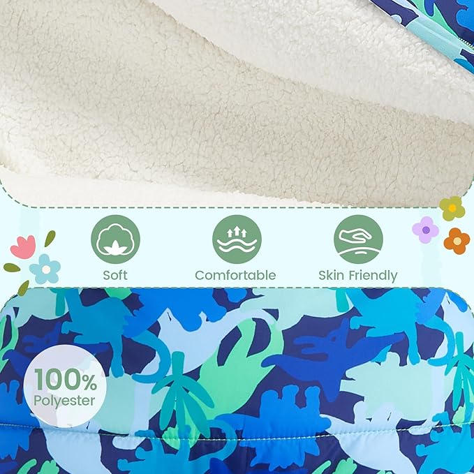 JiAmy Baby Snowsuit Baby Printed Winter Clothes With Flod-Over Girl Boy Hooded Outfits Jumpsuit Coat