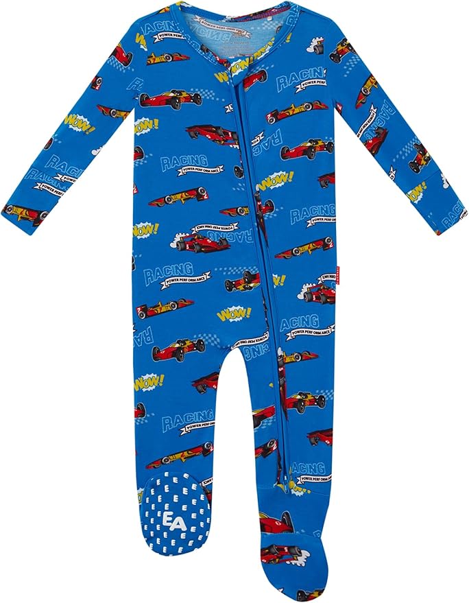 Bamboo Viscose Baby Boy Footie Pajamas, Infant Clothes, 2 Way Zipper Newborn Sleepers