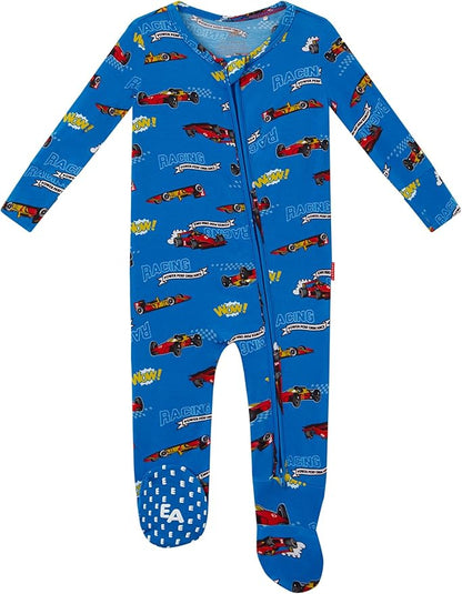 Bamboo Viscose Baby Boy Footie Pajamas, Infant Clothes, 2 Way Zipper Newborn Sleepers