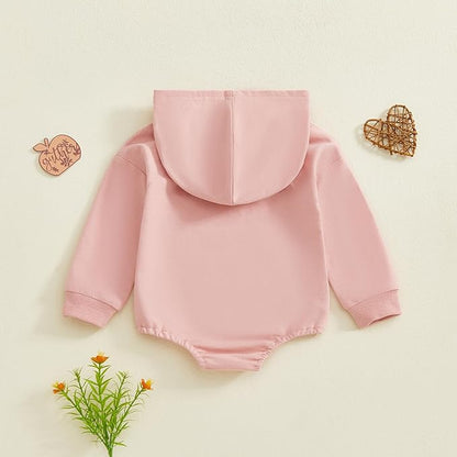 Thorn Tree Baby Boy Valentines Outfit Hooded Sweatshirt Bubble Romper Newborn Sweater Infant Onesie Hoodie