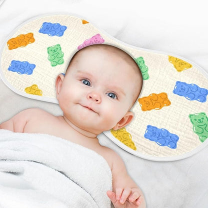 vvfelixl Baby Burp Cloths Colorful Gummy Bears Baby Newborn Cotton Burping Cloths Set Baby Washcloths 4 Pack