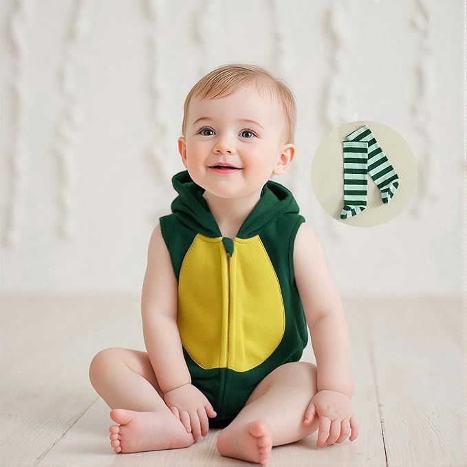 Baby Halloween Costumes Bee/Pumpkin/Ghost Costume Zipper Hooded Sleeveless Romper Stockings Infant Halloween Clothes