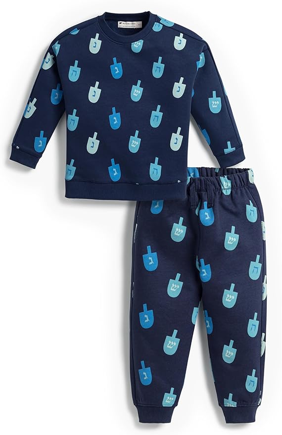 monica + andy Sporty Sweatsuit, 100% Organic Cotton Clothes for Boys & Girls, Outfit Sizes For Kids, Toddler & Infant