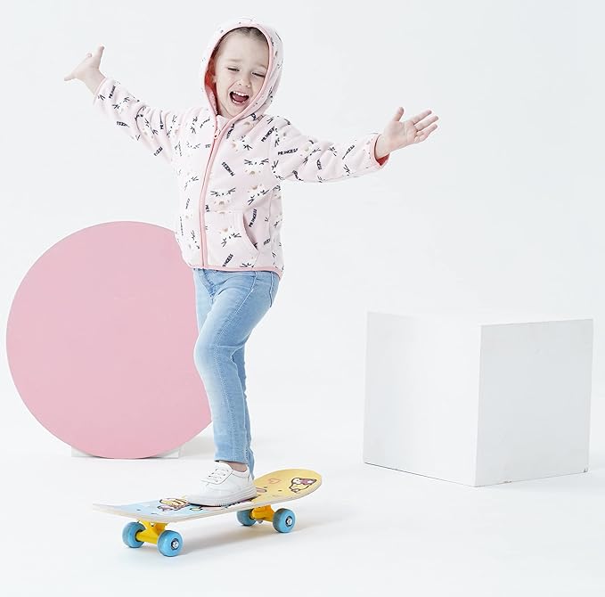 Feidoog Toddler Fleece Jacket Baby Boys Girls Hooded Zipper Long Sleeve Thick Warm Outerwear