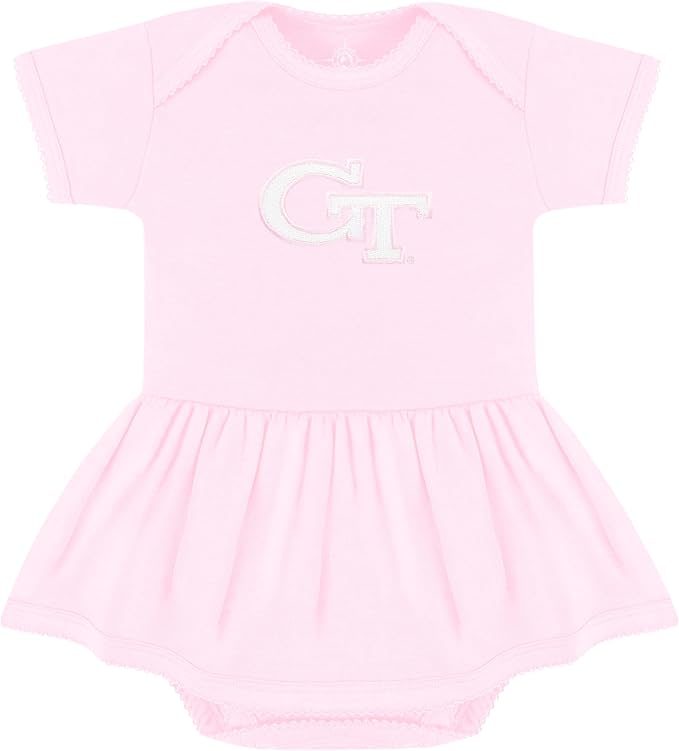 Creative Knitwear College Baby Picot Bodysuit Dress - Team Logo, Multiple Colors, for Baby Girls (0-24 Months)