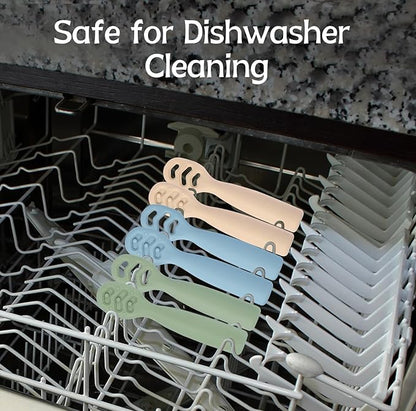 Baby Spoons Self Feeding 6+ Months Set, 6 Pack First Stage Baby Led Weaning Supplies, BPA Free, Toddler Utensils for Soft Tip Silicone Feeding Spoon, Boil and Dishwasher Safe