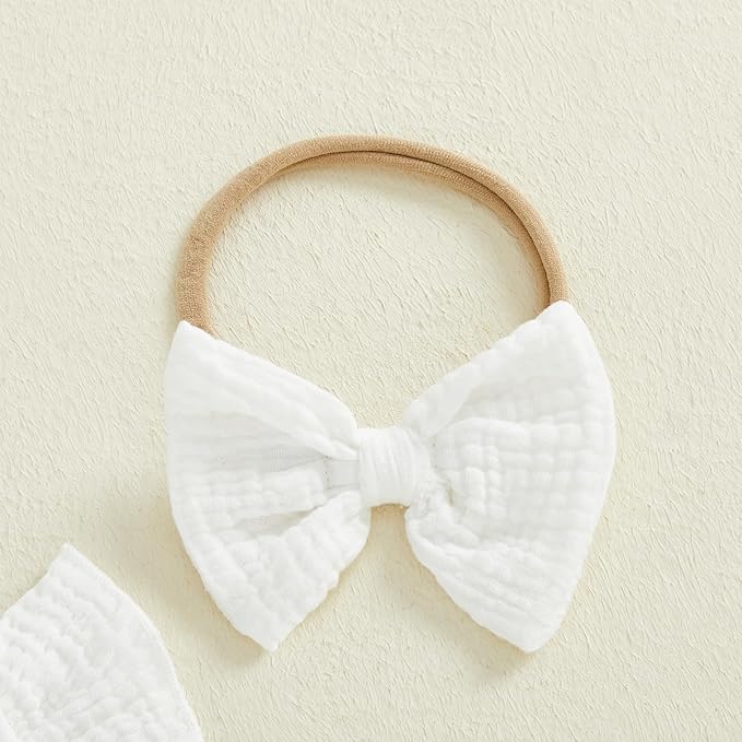 Thorn Tree Baby Girl Summer Clothes Newborn Outfit Ruffle Romper Infant Baby Dress Bow Headband Solid Cute Outfits Girls