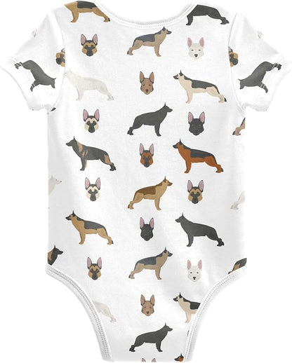 vvfelixl Dachshund Dog Baby Clothes for Boy Girl,Baby One-Piece Bodysuit for 0-24 Months,Short Sleeve