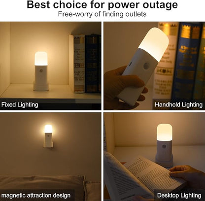 YELKO Motion Sensor Night Lights, Rechargeable nightlights Battery Operated, Dimmable Table lamp with 5 Levels Brightness Adjustable, Cordless Dimmable LED Nursery Night Lights for Home(Cool White)