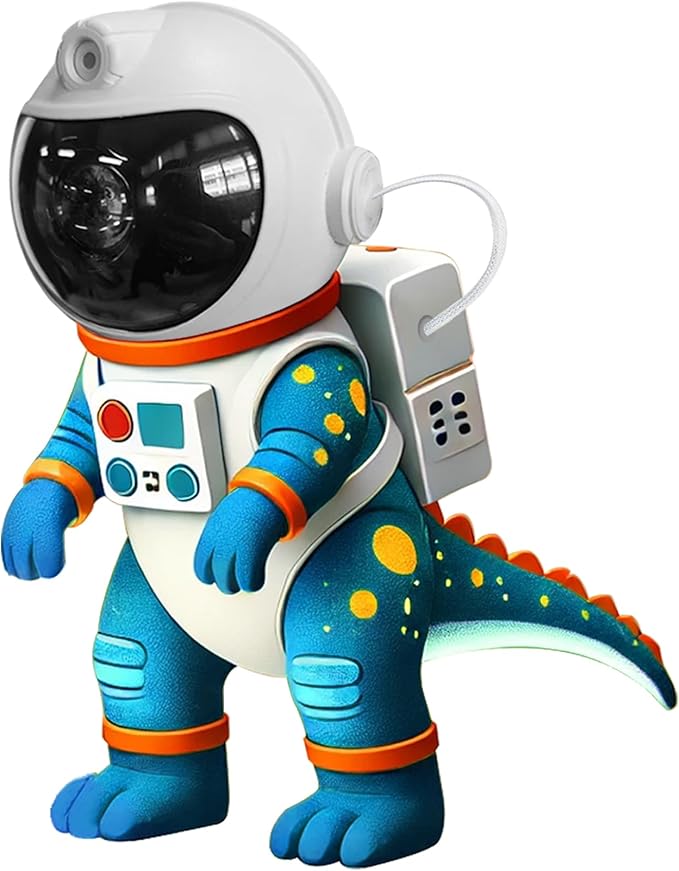 Galaxy Star Projection Night Light, Dinosaur Astronaut Space Projector with Timer, Remote Control, 8 Lighting Modes, Green Nebula Effects for Kids Room Ceiling Decor