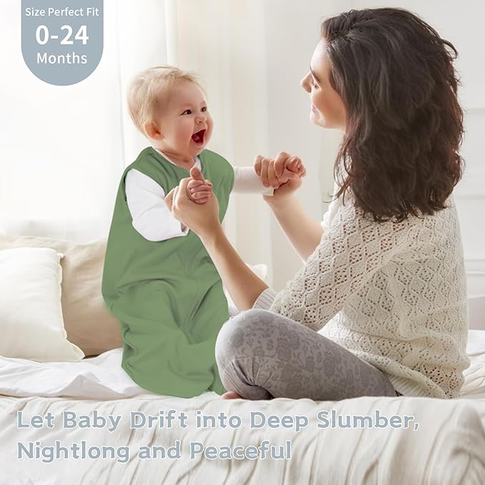 3 Pack Baby Sleep Sack 18-24 Months 100% Cotton TOG 0.5 Baby Sleeping Bag 2-Way Zipper Toddler Wearable Blankets Comfy Stretchy Summer Sleep Sacks