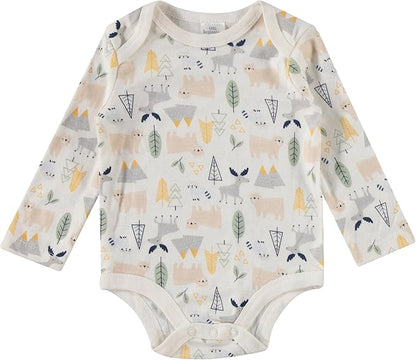 Cudlie baby-boys Infant Boys 2-piece Overall & Long-sleeve Bodysuit Set With Bottom Snaps