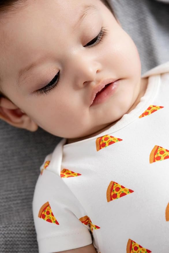 MONICA + ANDY Short Sleeve Jack & Jill Bodysuit, 100% Organic Baby Clothes for Girls & Boys, Newborn, Infant & Preemie Sizes