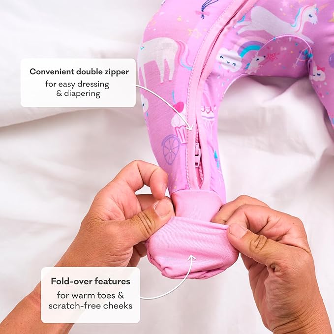 Little Sleepies Pajamas for Baby Boys & Girls, Viscose from Bamboo Baby Pajamas, Preemie & Newborn Sleepers, 2-Way Zipper PJs