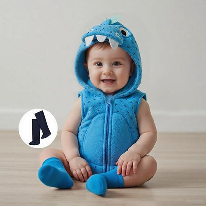 Baby Halloween Costumes Bee/Pumpkin/Ghost Costume Zipper Hooded Sleeveless Romper Stockings Infant Halloween Clothes