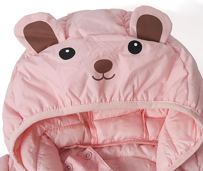 Toddler Winter Coats Puffer Padded Jacket Baby Boys Girls Bear Hoods Down Jacket Light Weight Infant Outerwear