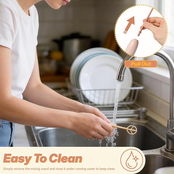 Handheld Electric Baby Formula Mixer with 2 Stirring Sticks, Portable Small Drink Milk Powder Mixer for Bottle Protein Powder Coffee Travel Office Home Stirrer Supply